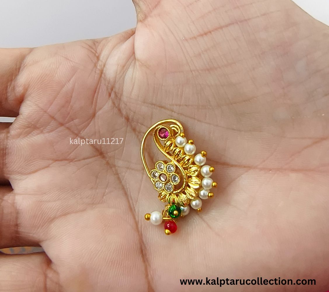Goldplated Pearl S Sahpe Nath