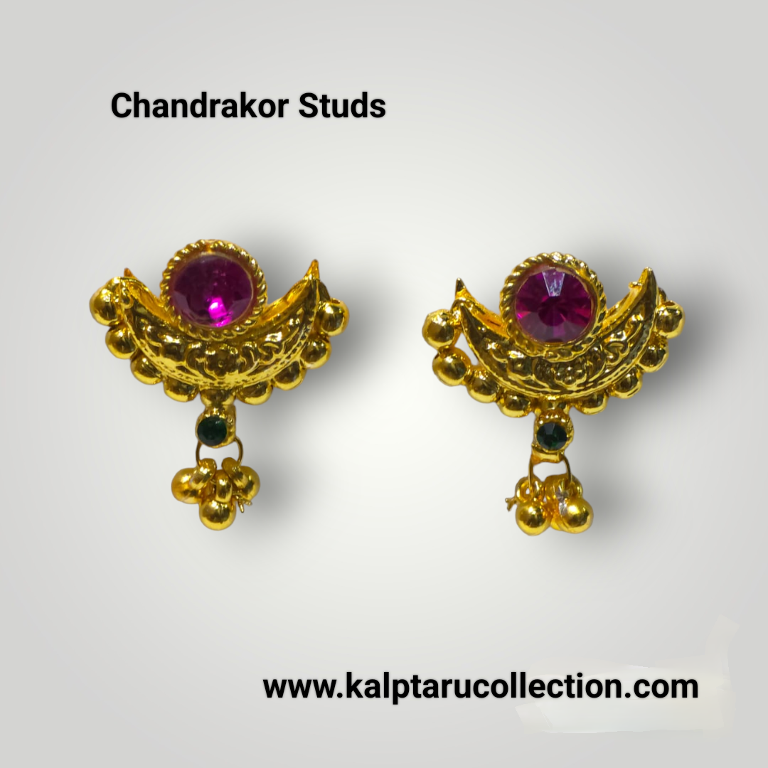 Goldplated Chandrakor Studs | Kalptaru Collection | kalptaru11217