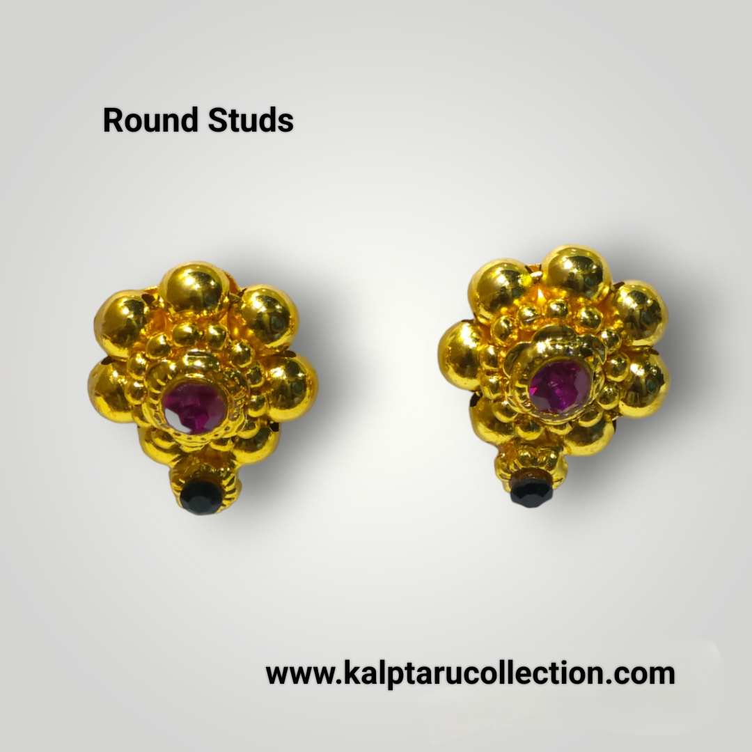 Goldplated Round studs | Kalptaru Collection | kalptaru11217