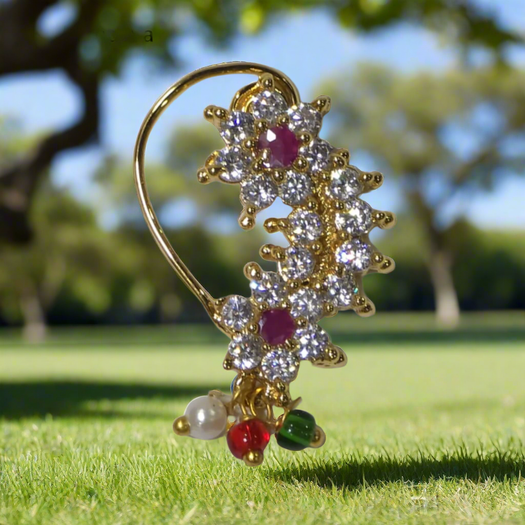 Goldplated Diamond Nath | Kalptaru Collection | kalptaru11217