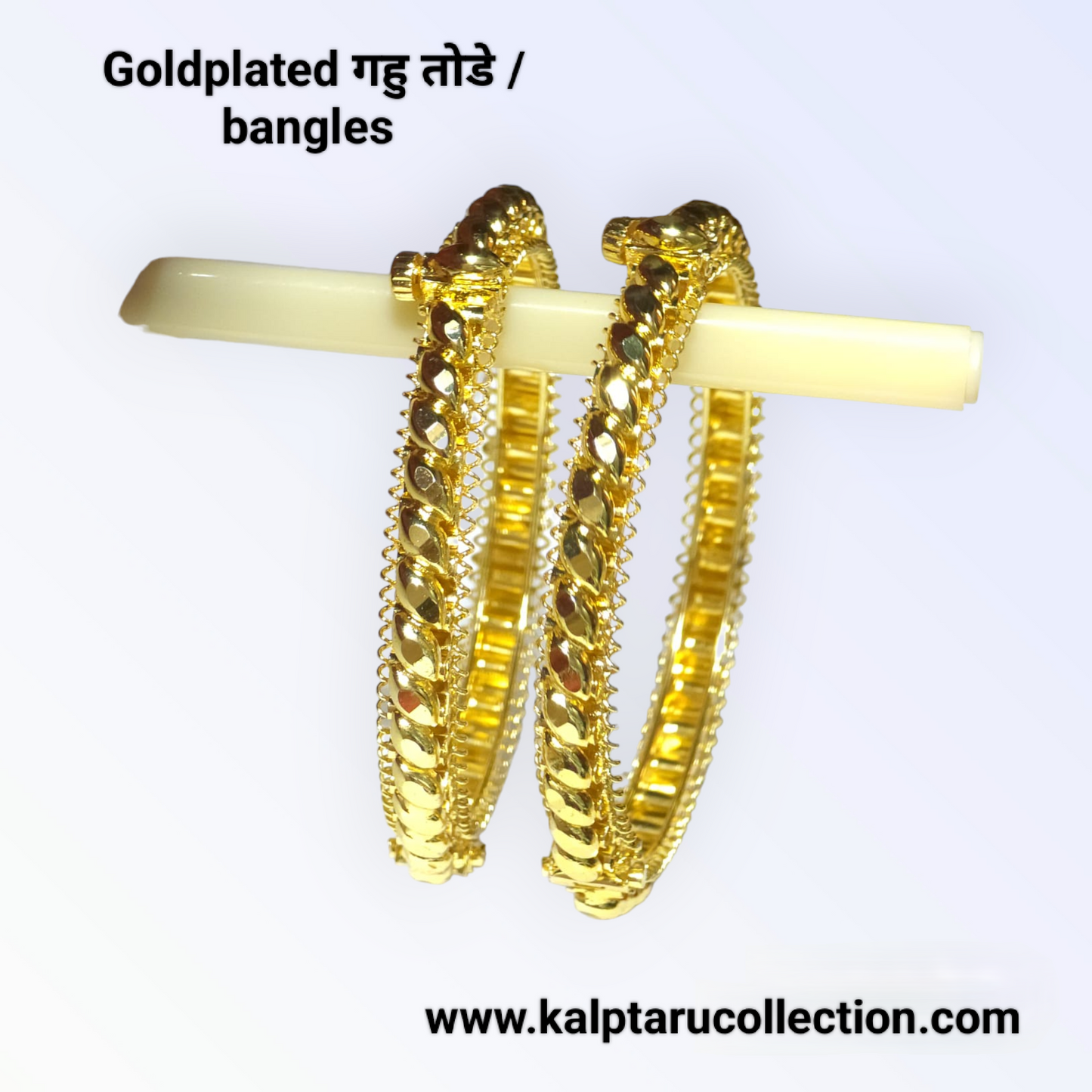 Shop goldplated gahu tode design for women – classic Maharashtrian bangles at Kalptaru Collection.