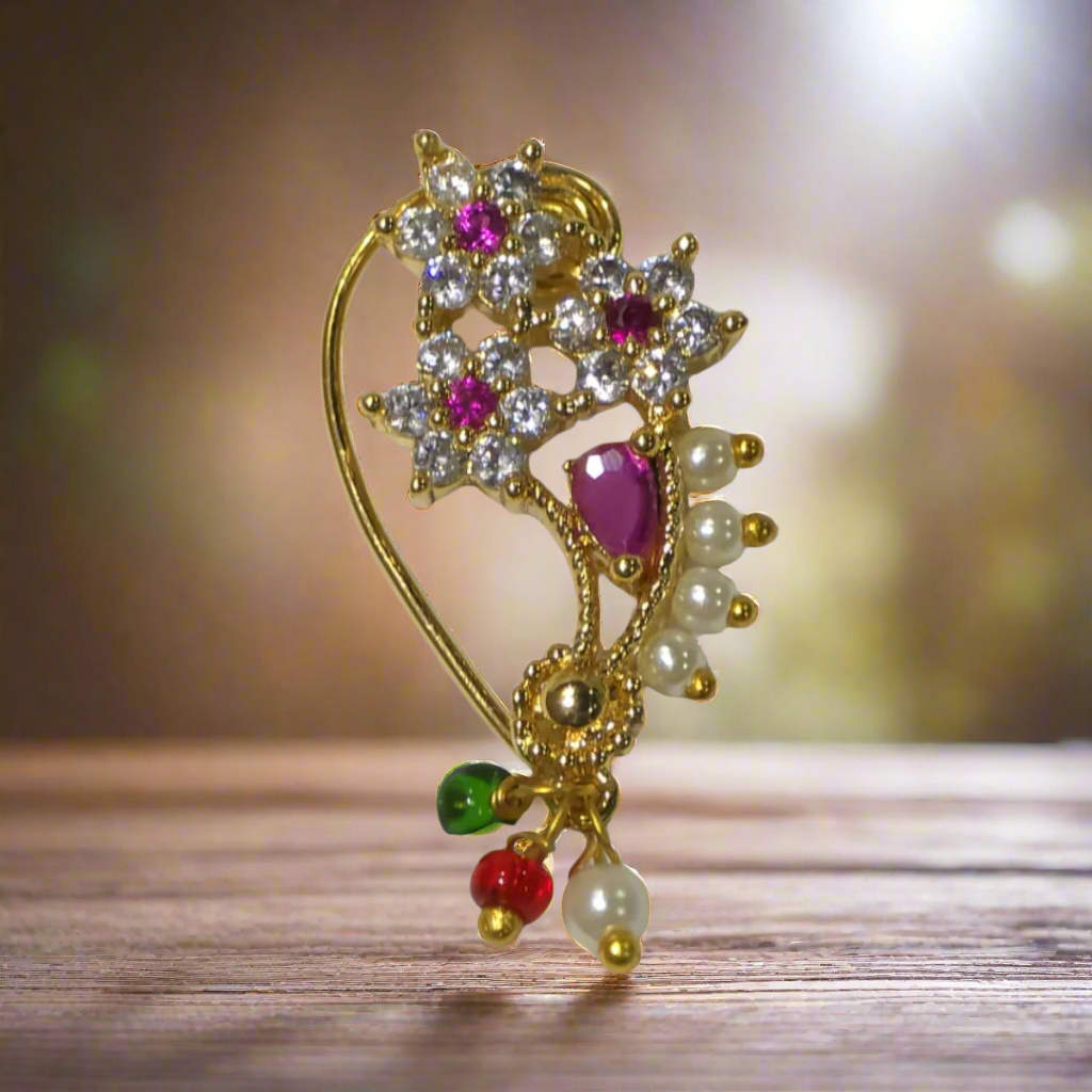 Goldplated Diamond Nath | Kalptaru Collection | kalptaru11217