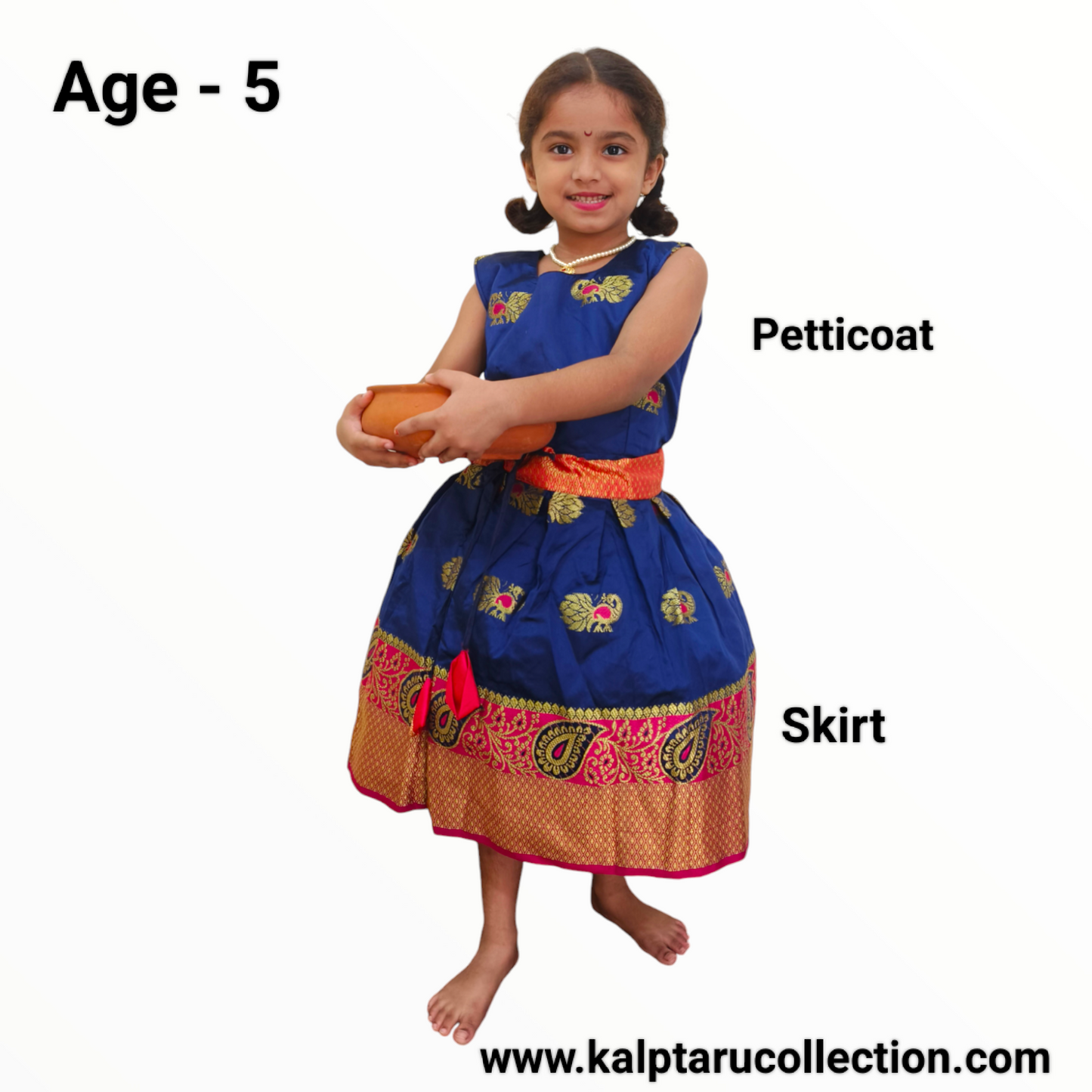 Skirt Top Set for Girls|Traditional Diwali & Wedding Dress-Kalptaru11217