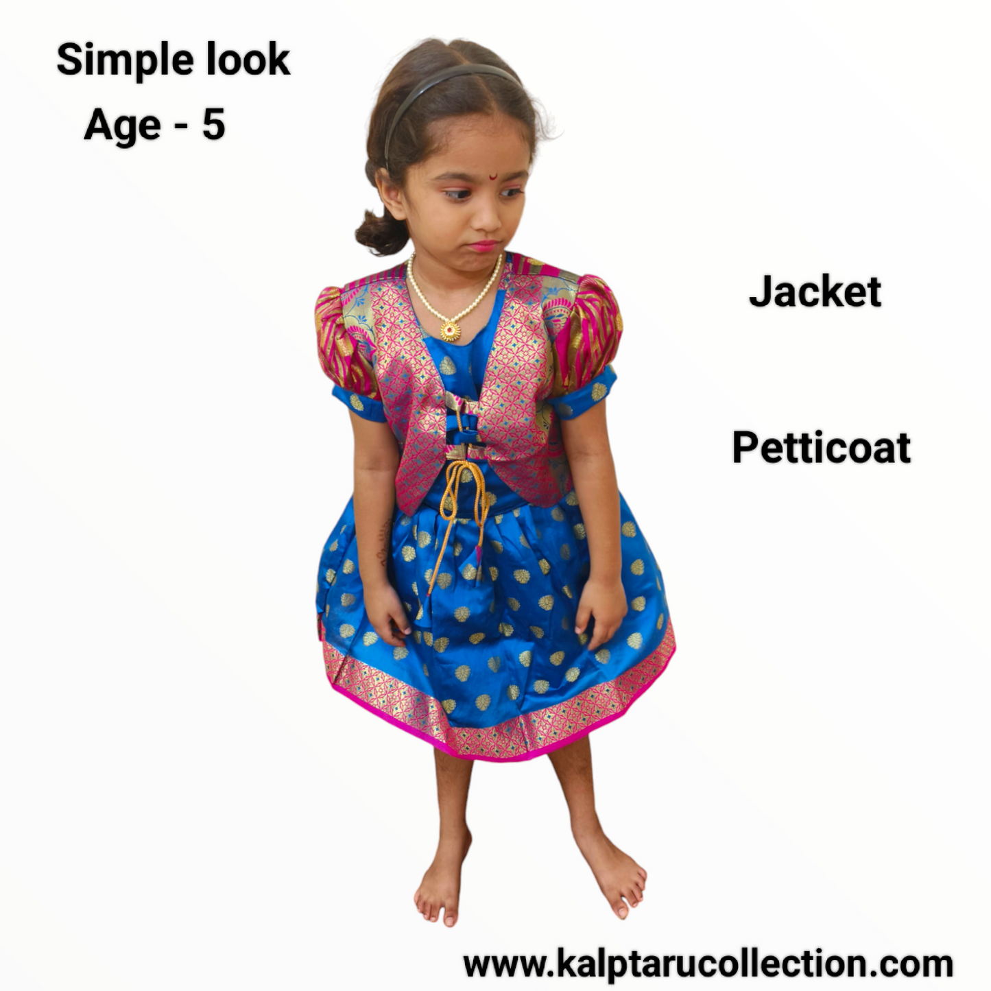 Ethnic Wear for Girls|Maharashtrian Traditional Kids Dress-Kalptaru1121