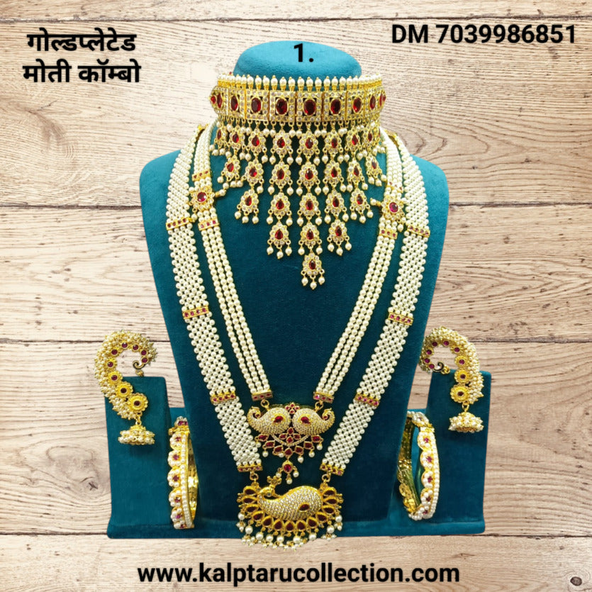 Maharashtrian Pearl Jewellery & Bride Jewellery Set-Kalptaru11217