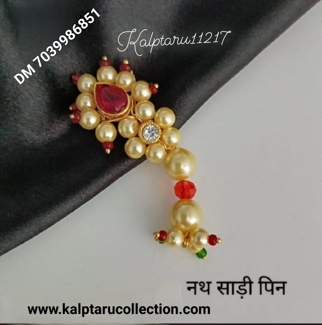 Pearl Nath Saree Pin