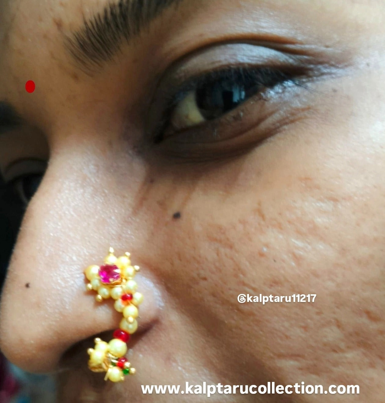 Goldplated Pearl Nath