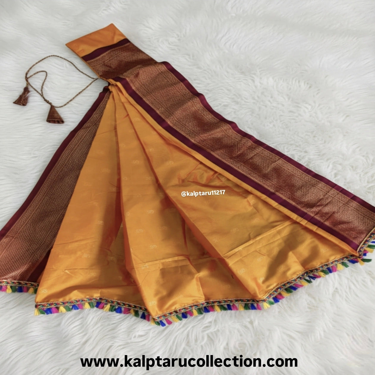 Mustard Yellow Gudhi vastra-Paithani-Khan online Kalptaru Collection