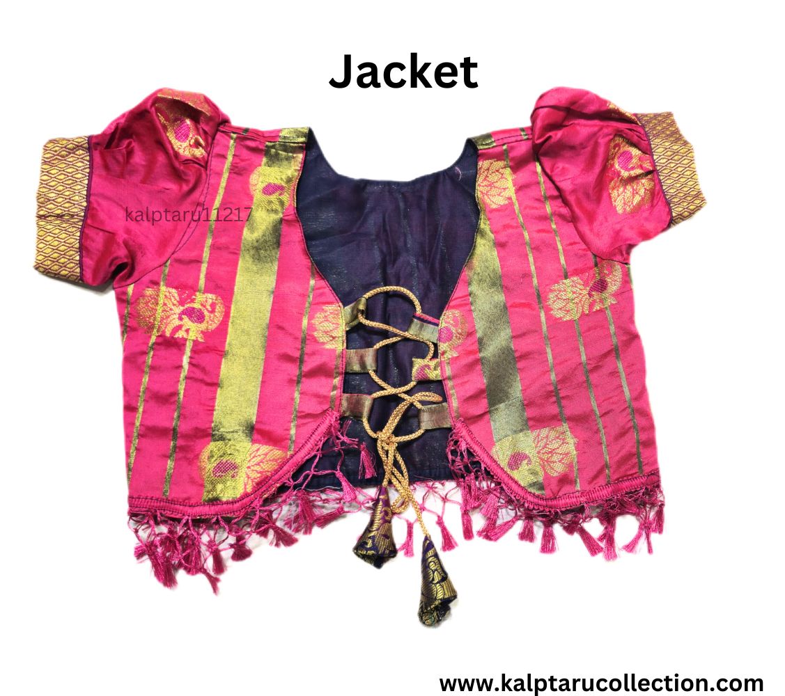 Parkar Polka Dress for Girls(3-5 Years)|Kids Ethnic Wear-Kalptaru11217