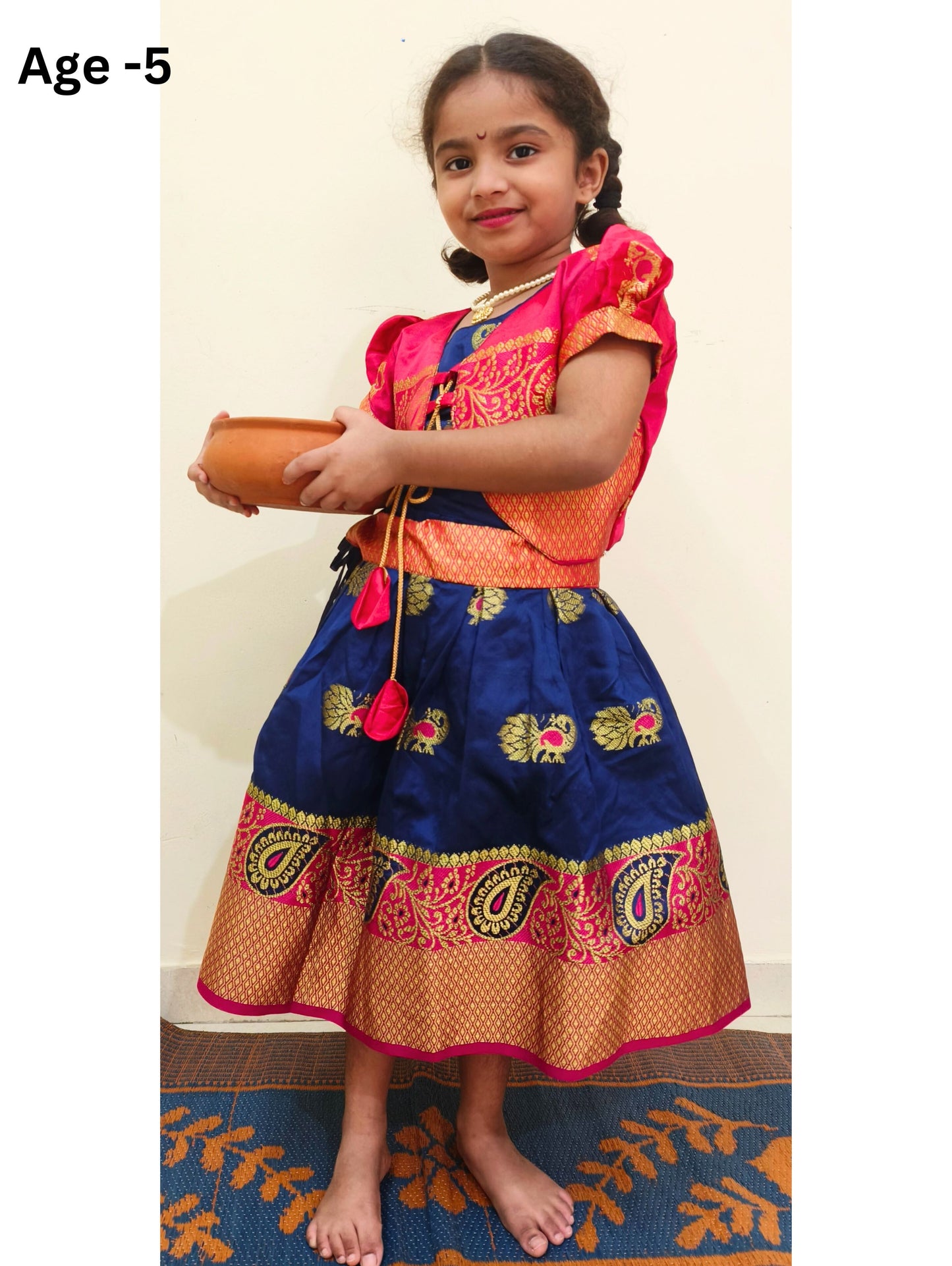 Skirt Top Set for Girls|Traditional Diwali & Wedding Dress-Kalptaru11217