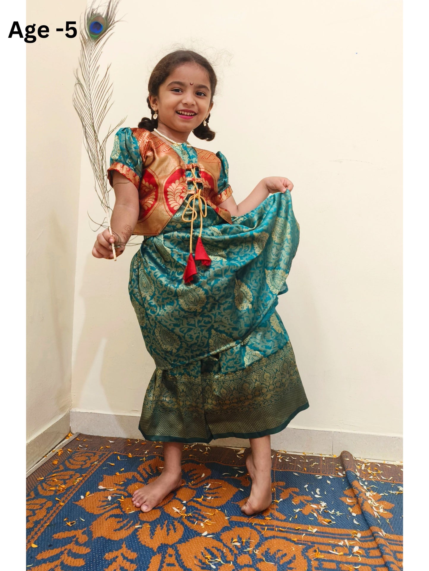 Ethnic Dress for Baby Girls|Parkar Polka Dress-Kalptaru11217