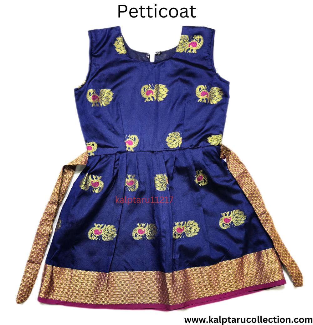 Parkar Polka Dress for Girls(3-5 Years)|Kids Ethnic Wear-Kalptaru11217