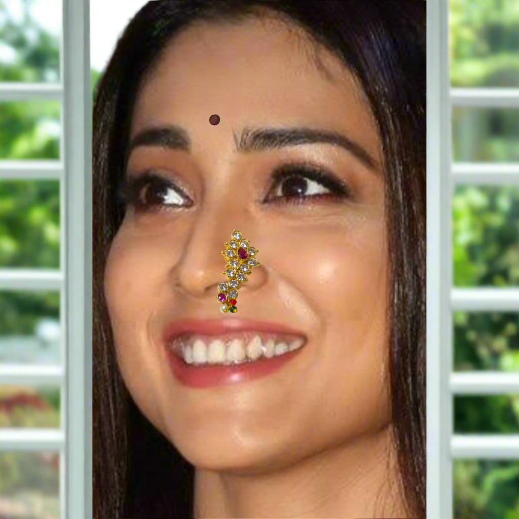 Goldplated Diamond Nath | Kalptaru Collection | Kalptaru11217