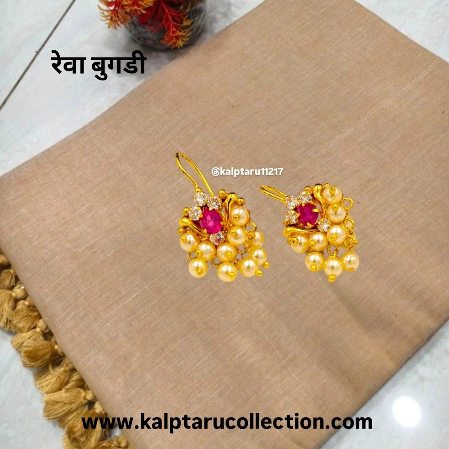 Buy ethnic Bugadi earrings for festive & family events-Kalptaru Collection