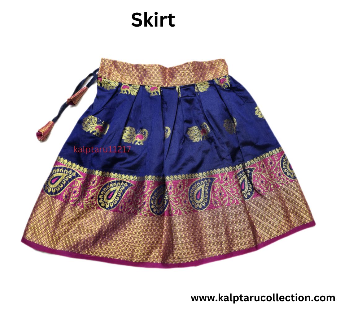 Parkar Polka Dress for Girls(3-5 Years)|Kids Ethnic Wear-Kalptaru11217