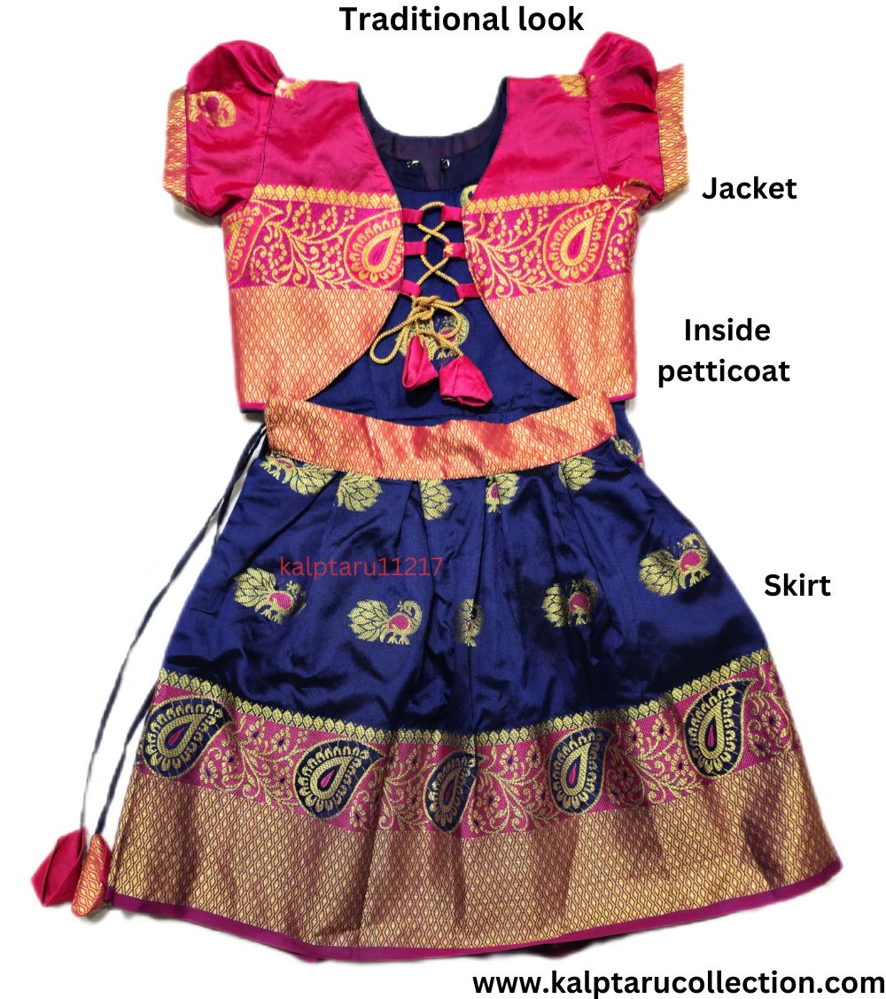 Skirt Top Set for Girls|Traditional Diwali & Wedding Dress-Kalptaru11217
