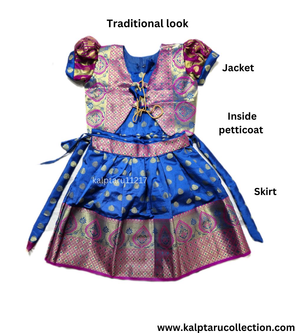 Ethnic Wear for Girls|Maharashtrian Traditional Kids Dress-Kalptaru1121