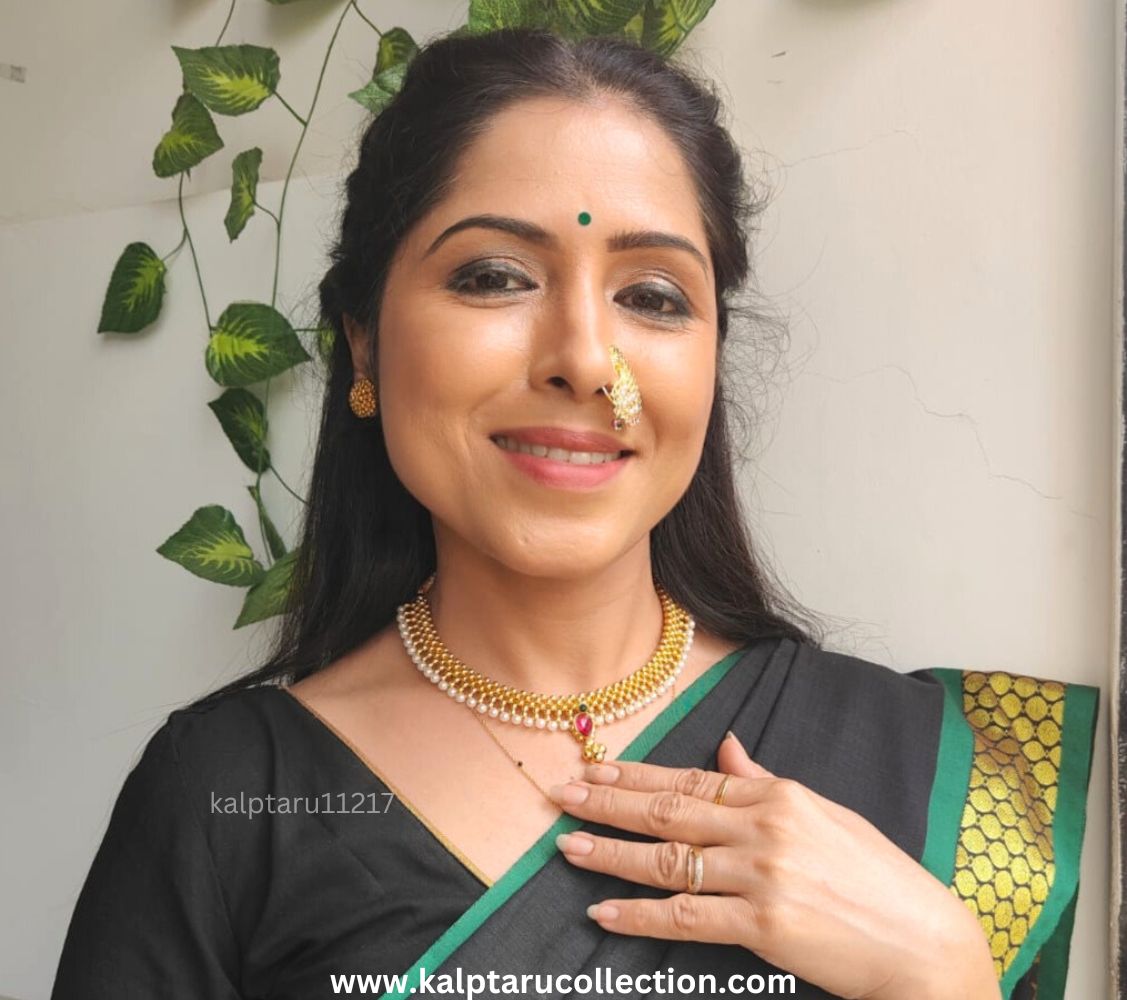1gm goldplated aabha thushi set