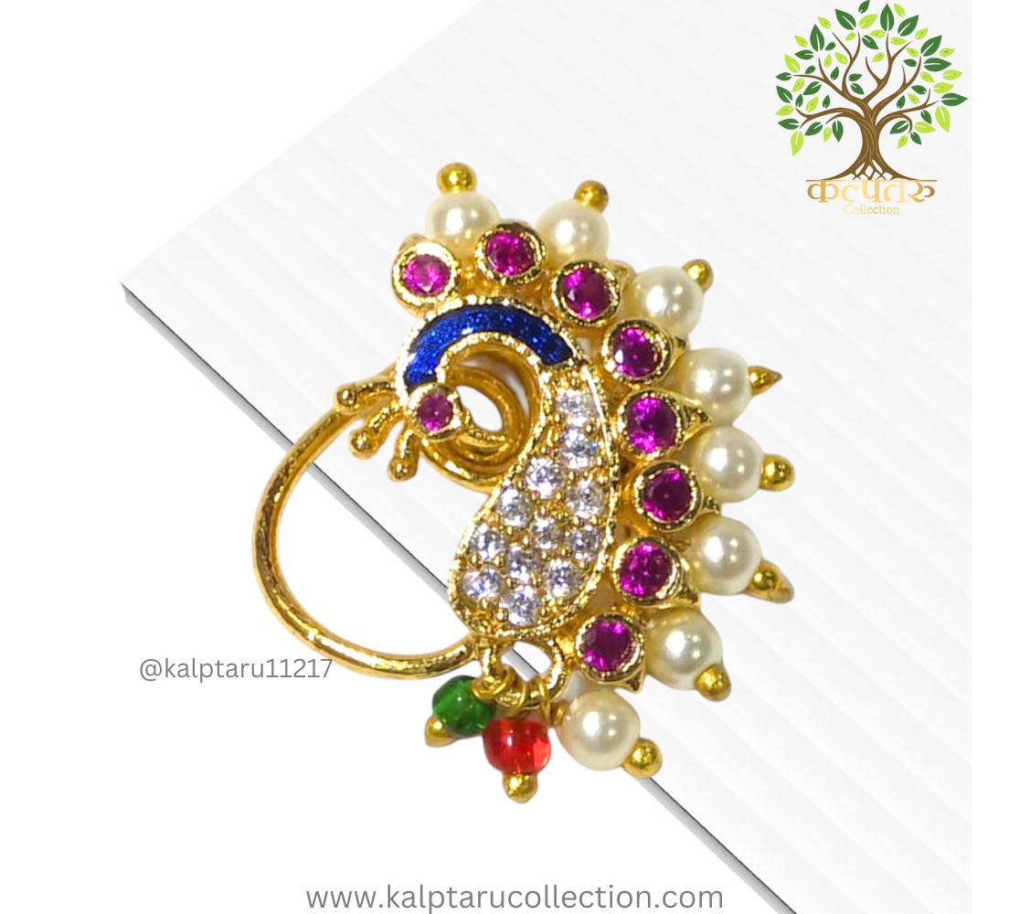 Goldplated Peacock Nath