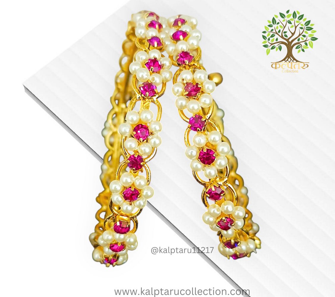 Traditional moti bangles in goldplated finish – Kalptaru Collection