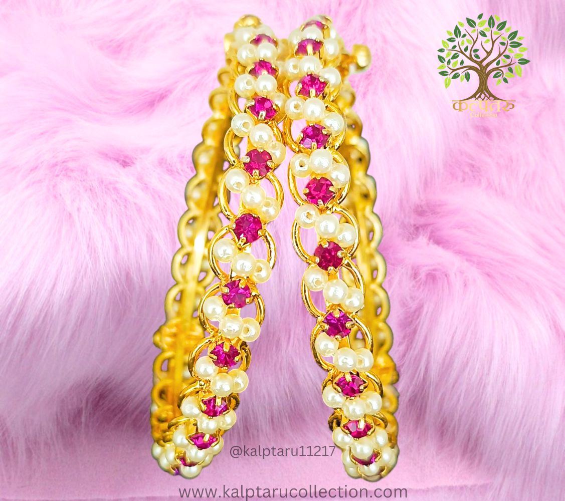 Traditional Maharashtrian Tode bangles in pearl design–Kalptaru Collection (pack of 2) for women