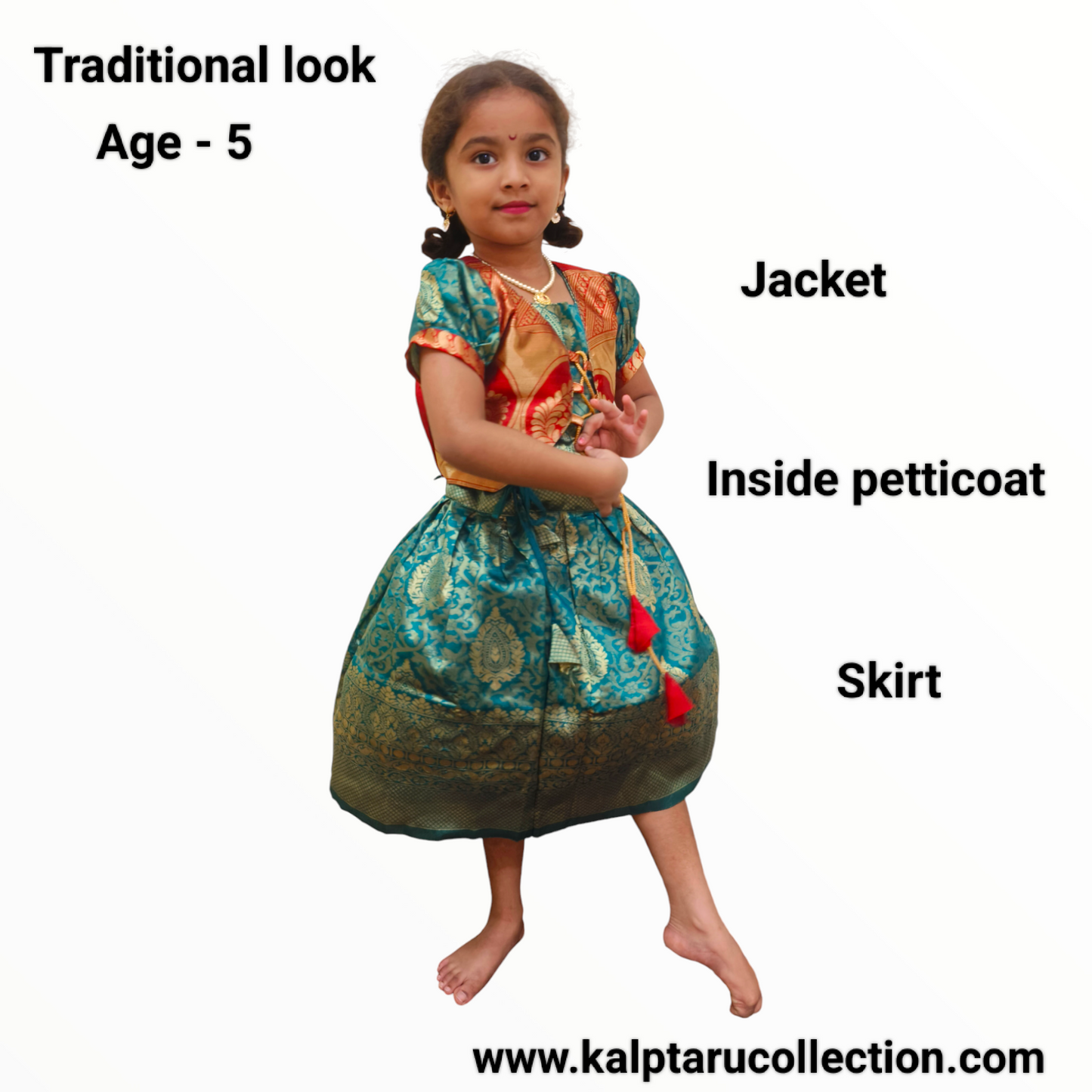 Ethnic Dress for Baby Girls|Parkar Polka Dress-Kalptaru11217