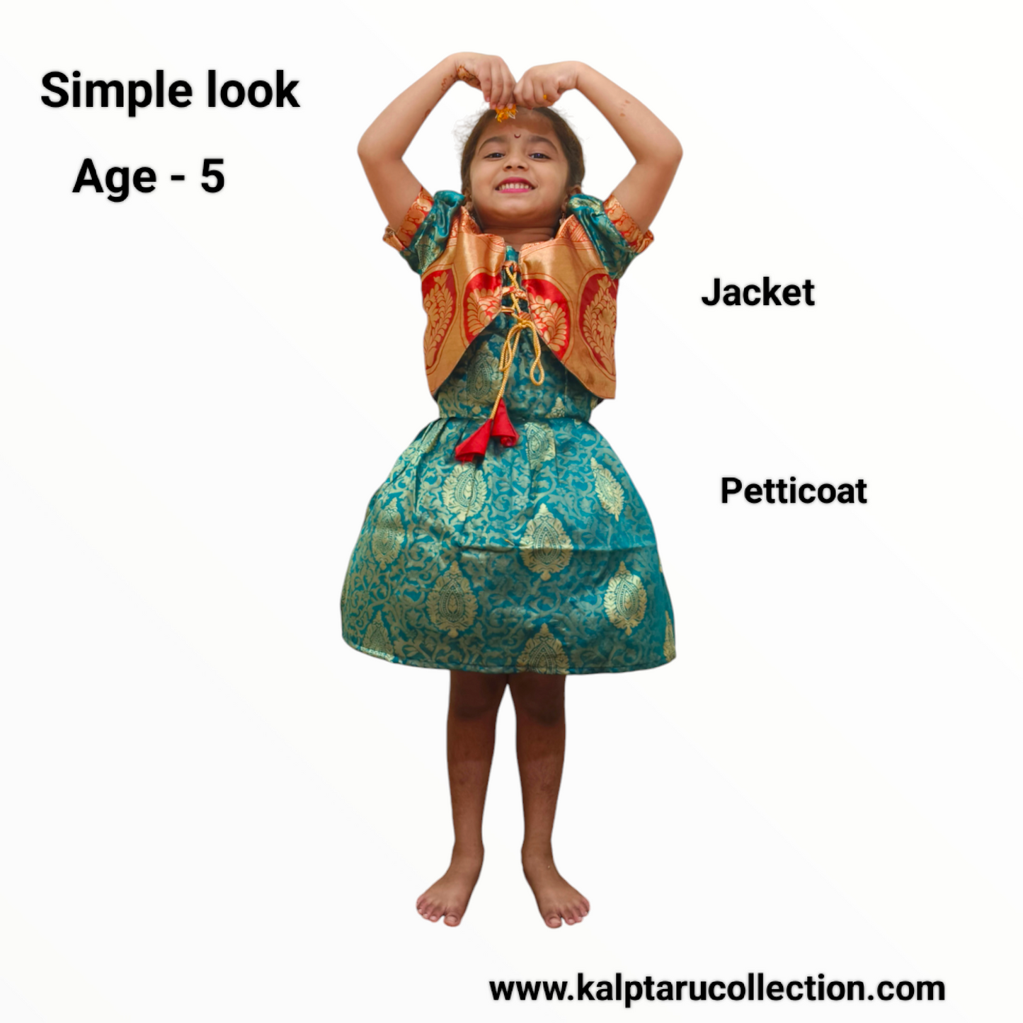 Ethnic Dress for Baby Girls|Parkar Polka Dress-Kalptaru11217