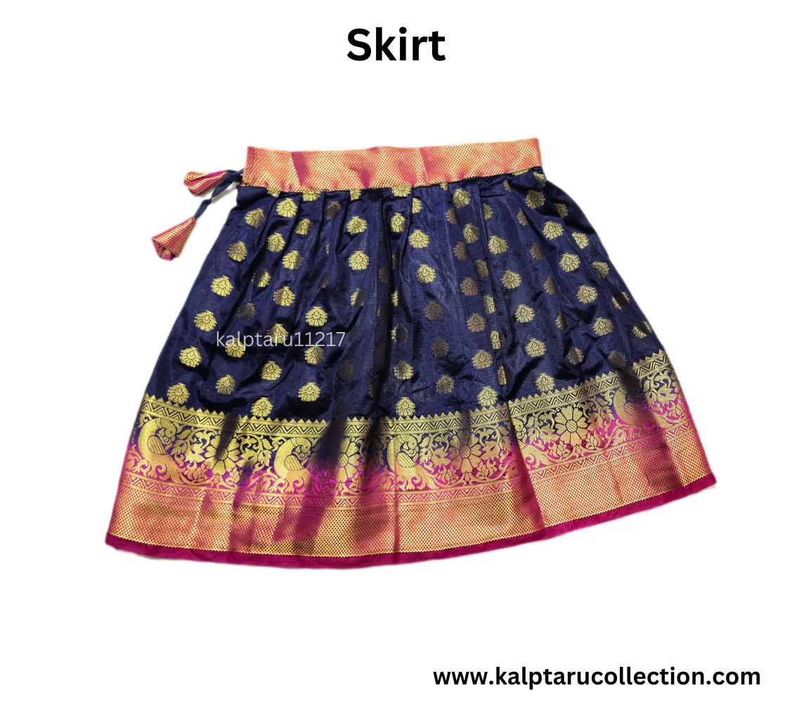 Khan Parkar Polka for Kids|Skirt & Top Set|Lehenga Choli-Kalptaru11217