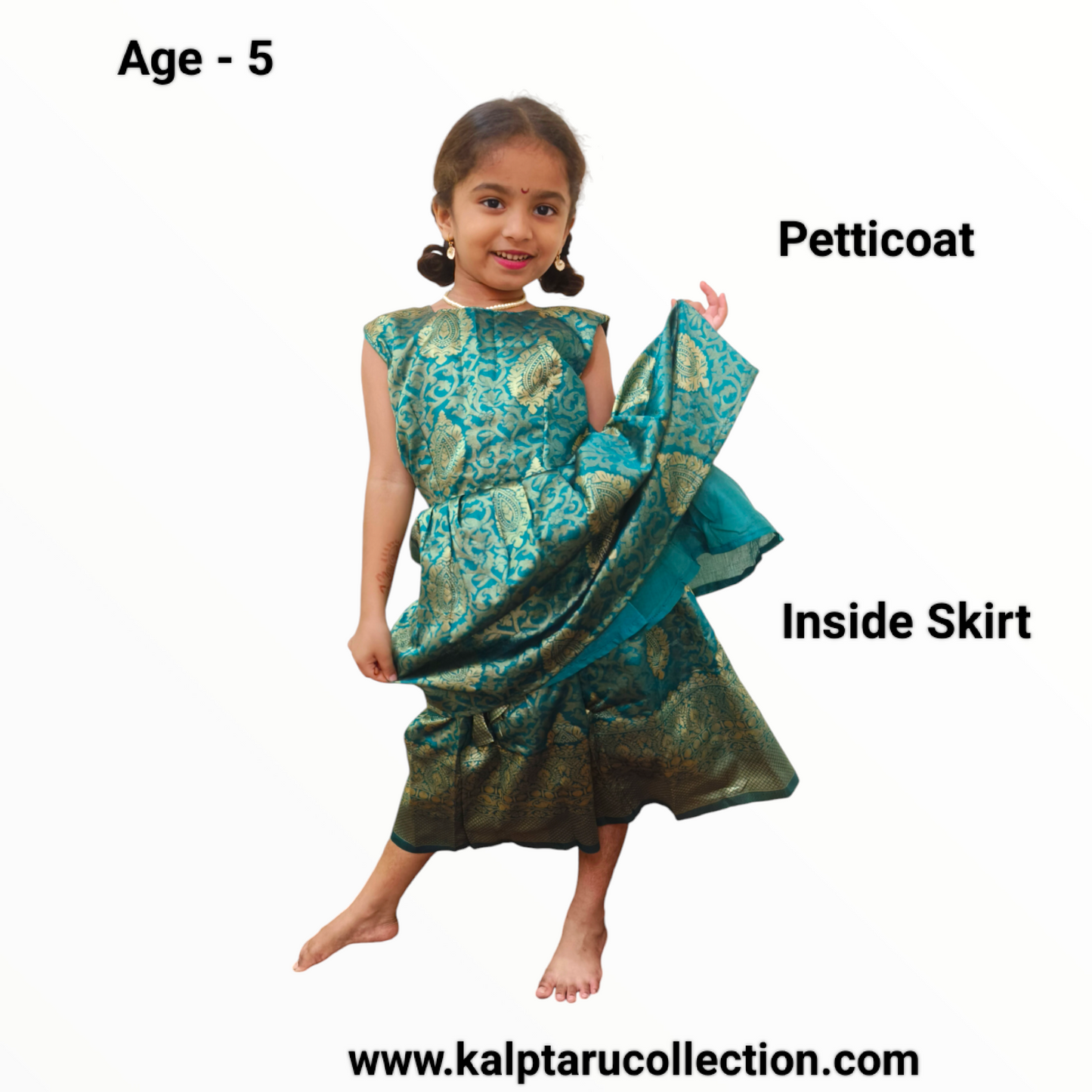 Ethnic Dress for Baby Girls|Parkar Polka Dress-Kalptaru11217