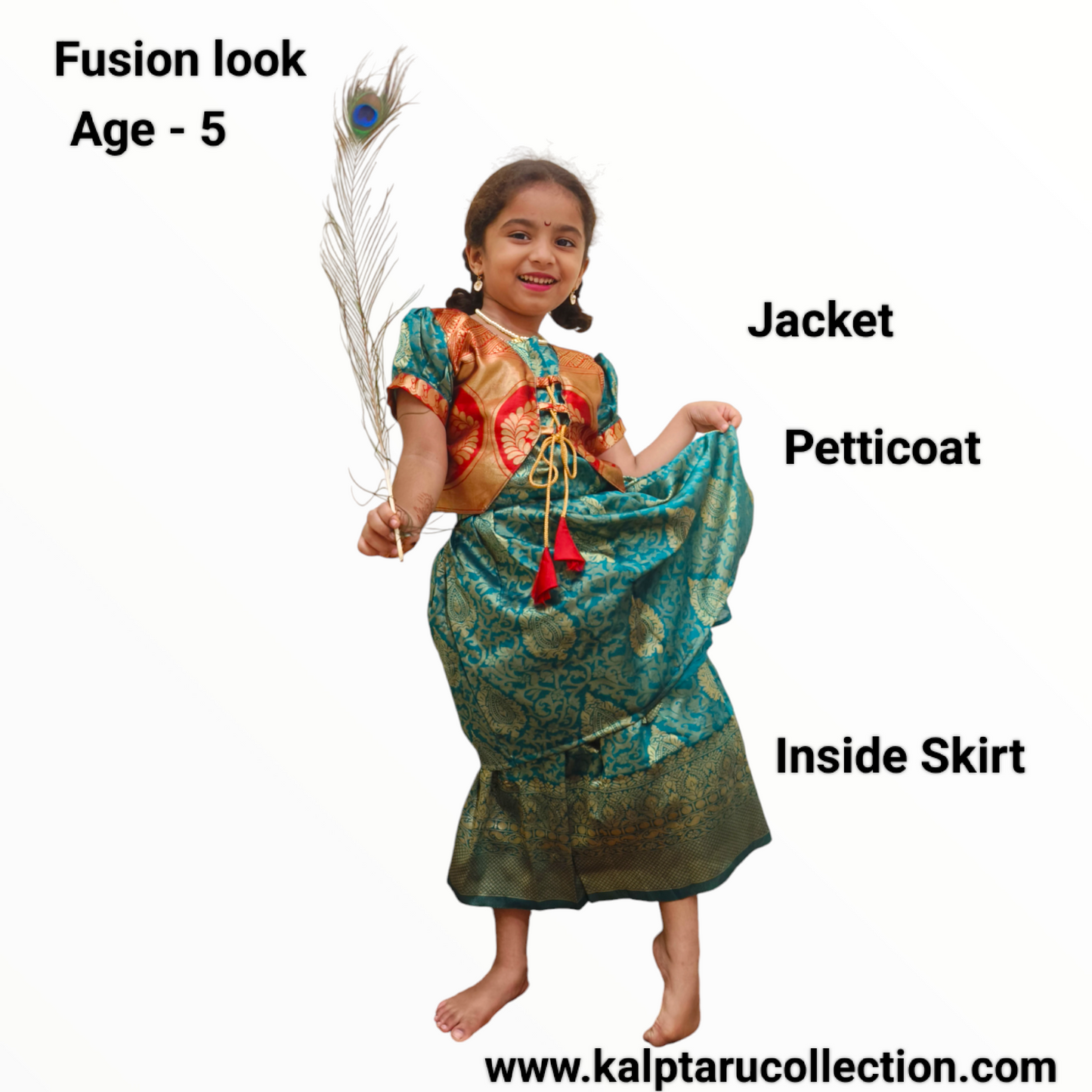Ethnic Dress for Baby Girls|Parkar Polka Dress-Kalptaru11217