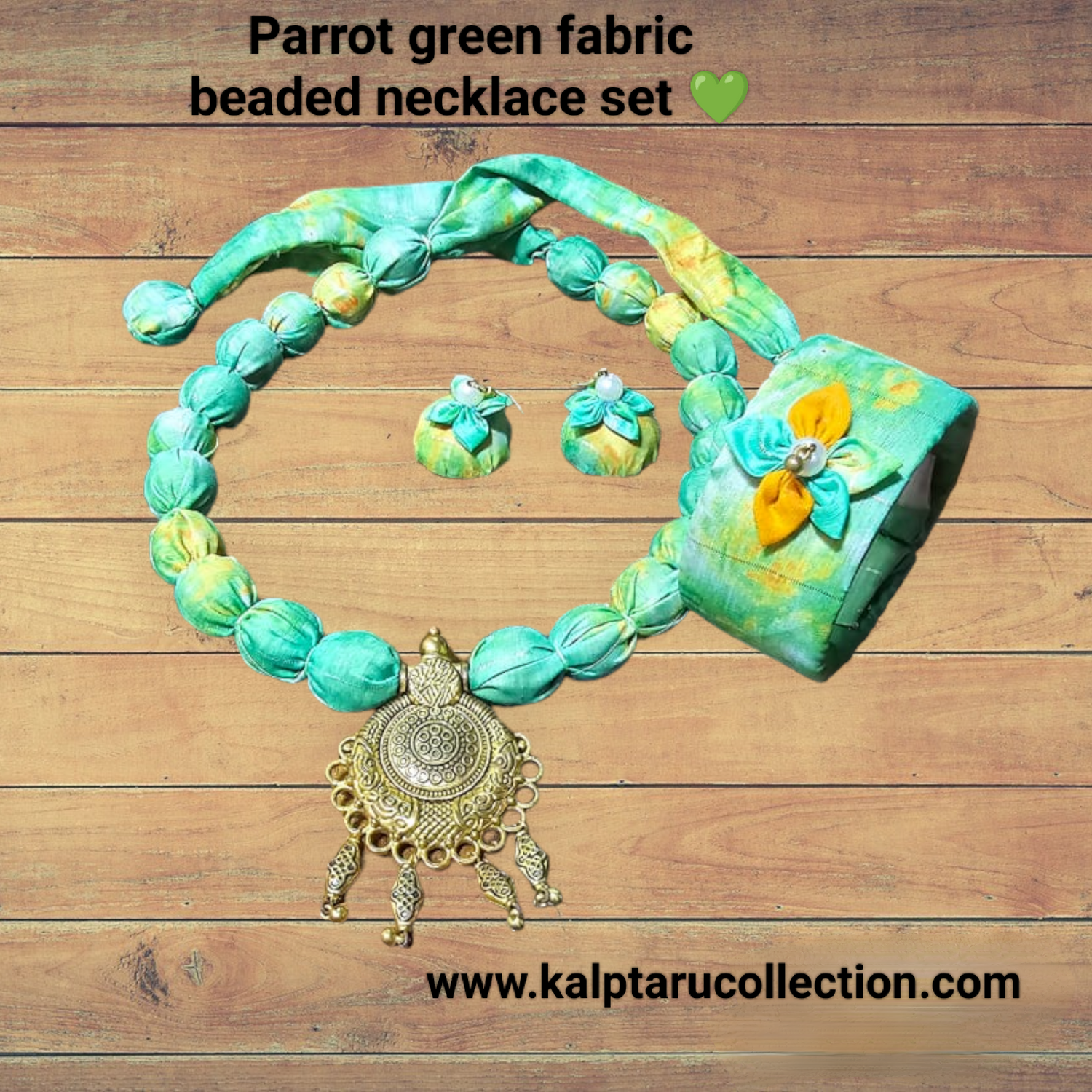 Parrot Green Necklace Set | Kalptaru Collection | kalptaru11217