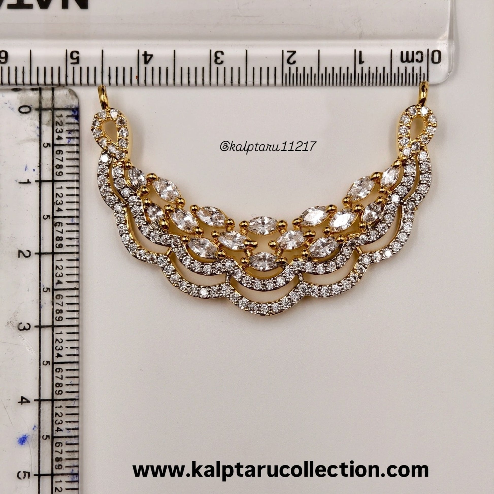 Stylish AD Mangalsutra Set for Party Wear and Daily Wear Jewelry-Kalptaru Collection.