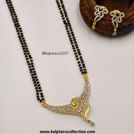 Elegant AD Stone Mangalsutra Pendant Set for Wedding, Festive & Party Wear-Kalptaru Collection