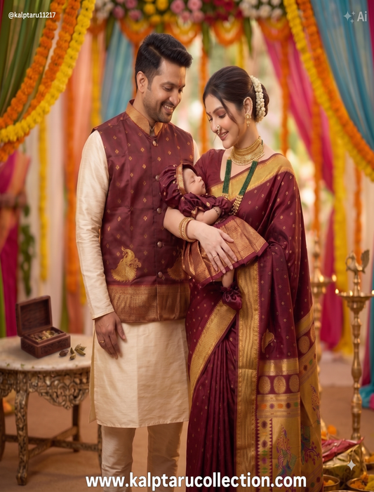 Paithani Family Combo Set