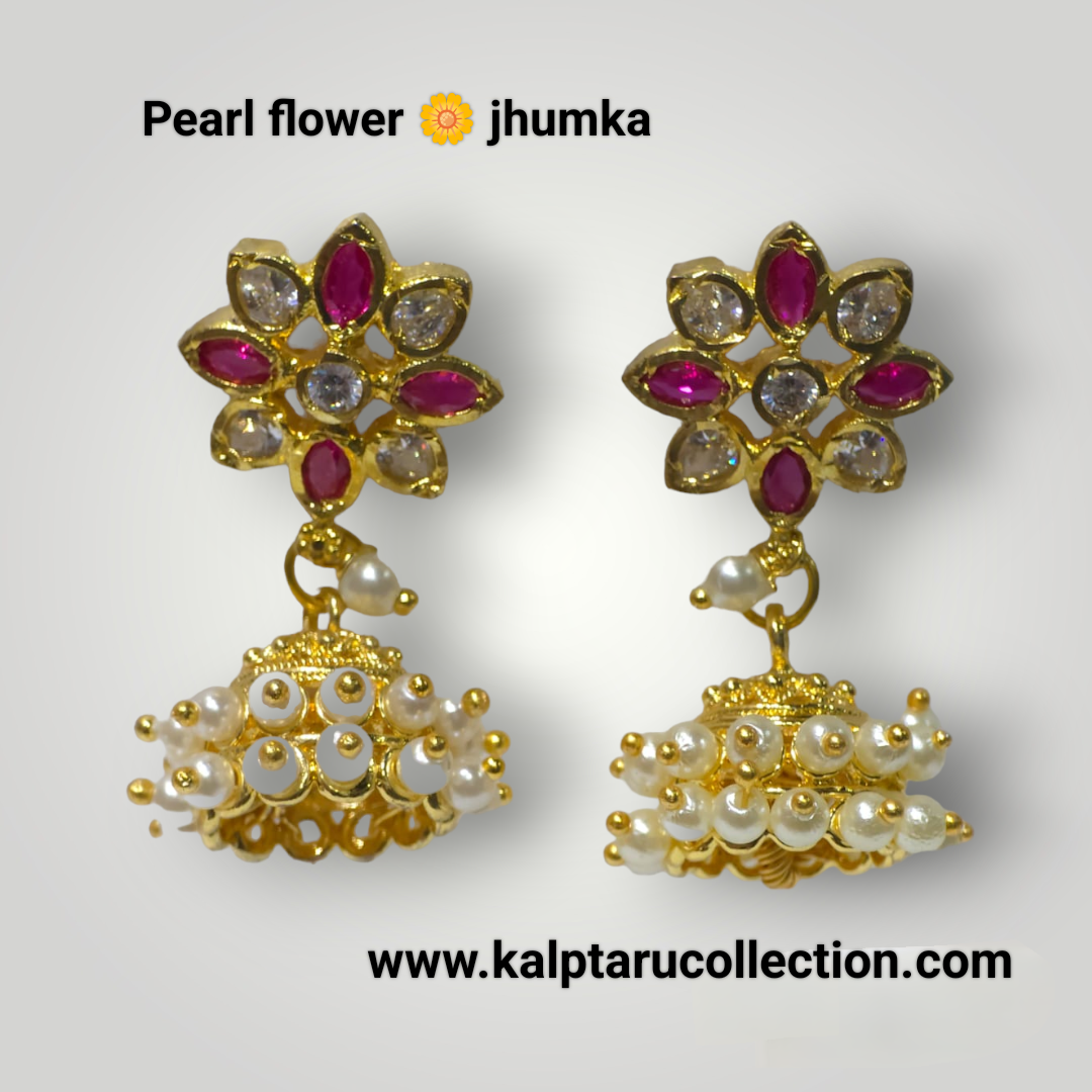 Pearl flower jhumka | Kalptaru Collection | kalptaru11217
