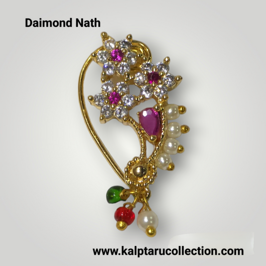 Goldplated Diamond Nath | Kalptaru Collection | kalptaru11217
