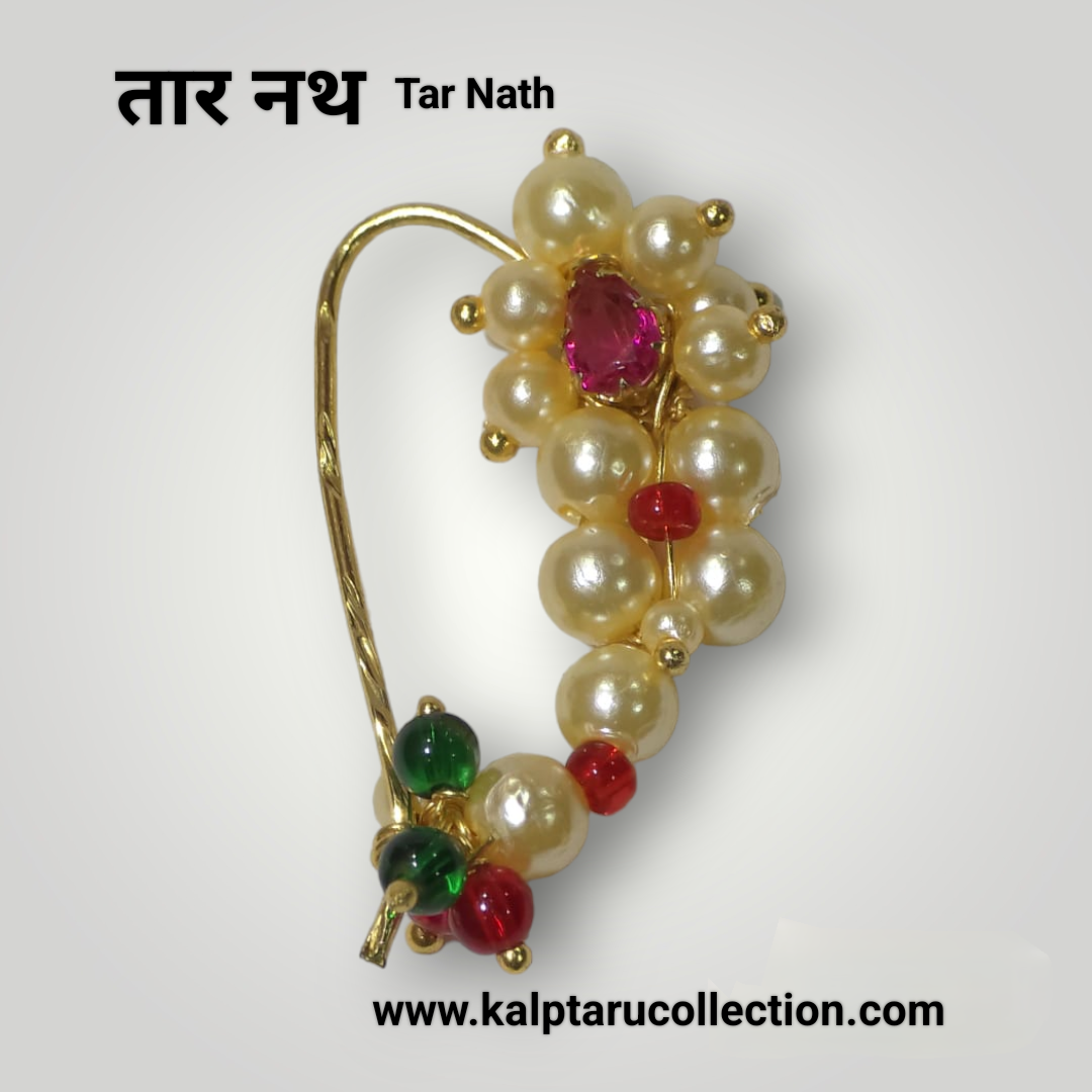 Goldplated Pearl Taar Nath | Kalptaru Collection | kalptaru11217