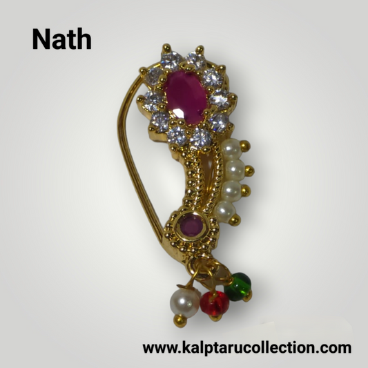 Goldplated Pearl Nath | Kalptaru Collection| kalptaru11217