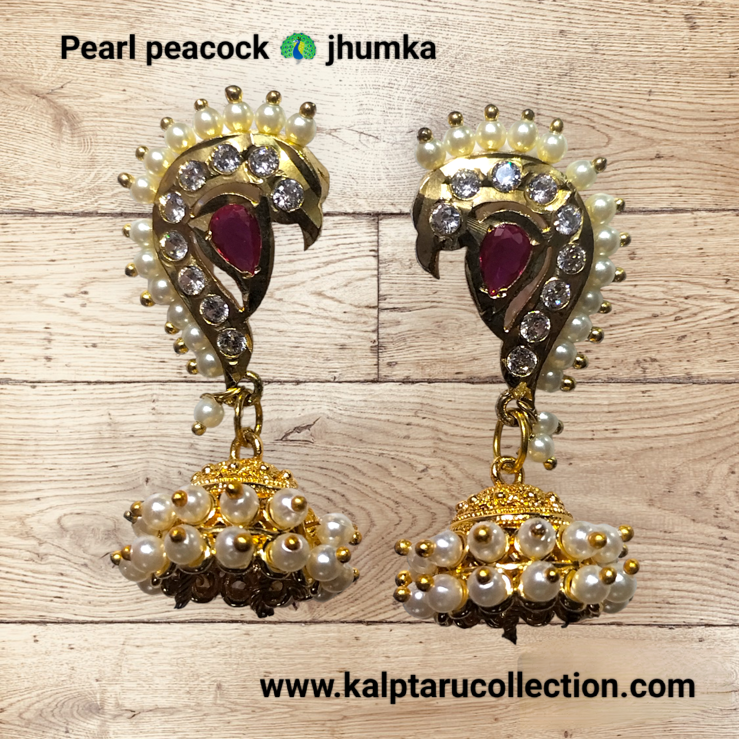 Pearl Peacock Jhumka |Kalptaru Collection |kalptaru11217