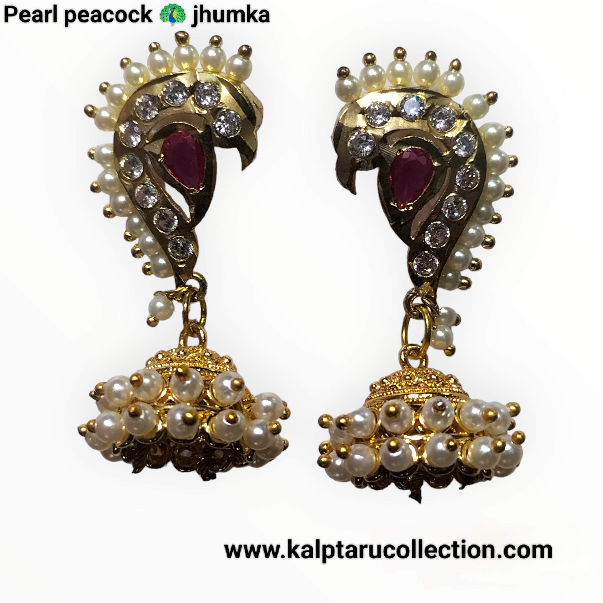 Pearl Peacock Jhumka |Kalptaru Collection |kalptaru11217