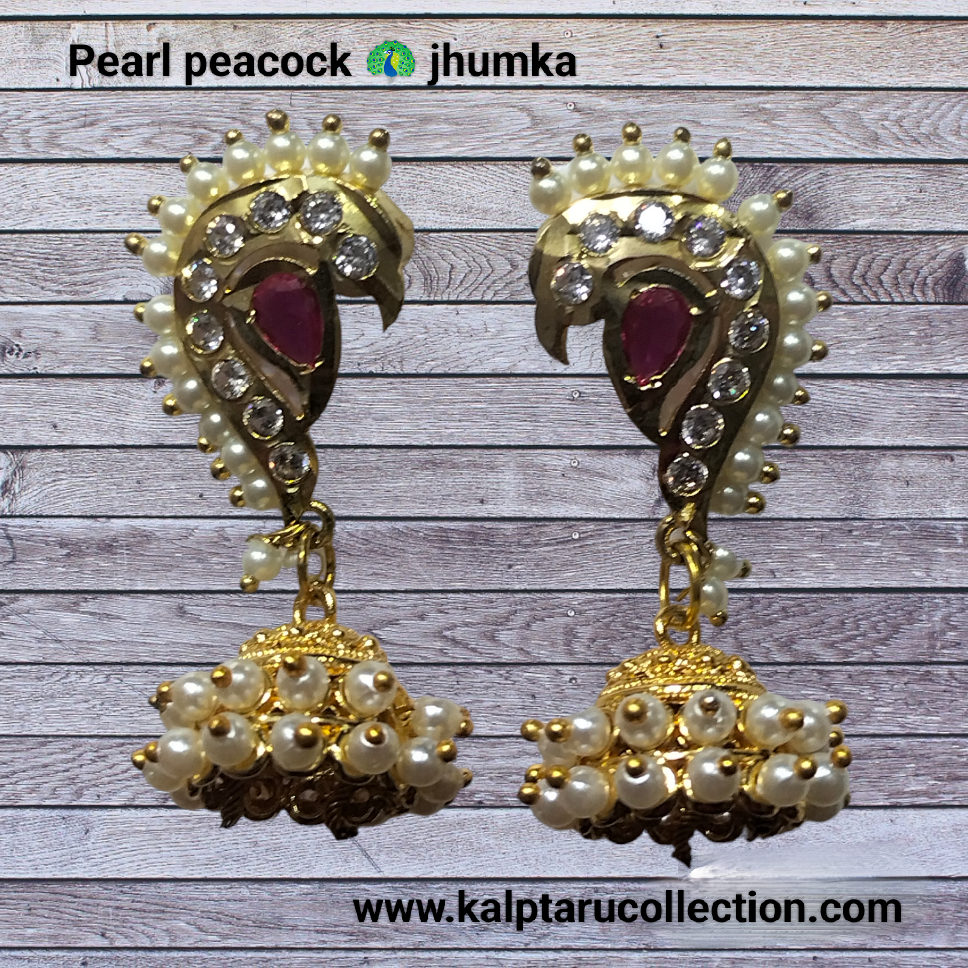 Pearl Peacock Jhumka |Kalptaru Collection |kalptaru11217