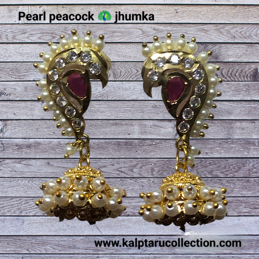 Pearl Peacock Jhumka |Kalptaru Collection |kalptaru11217