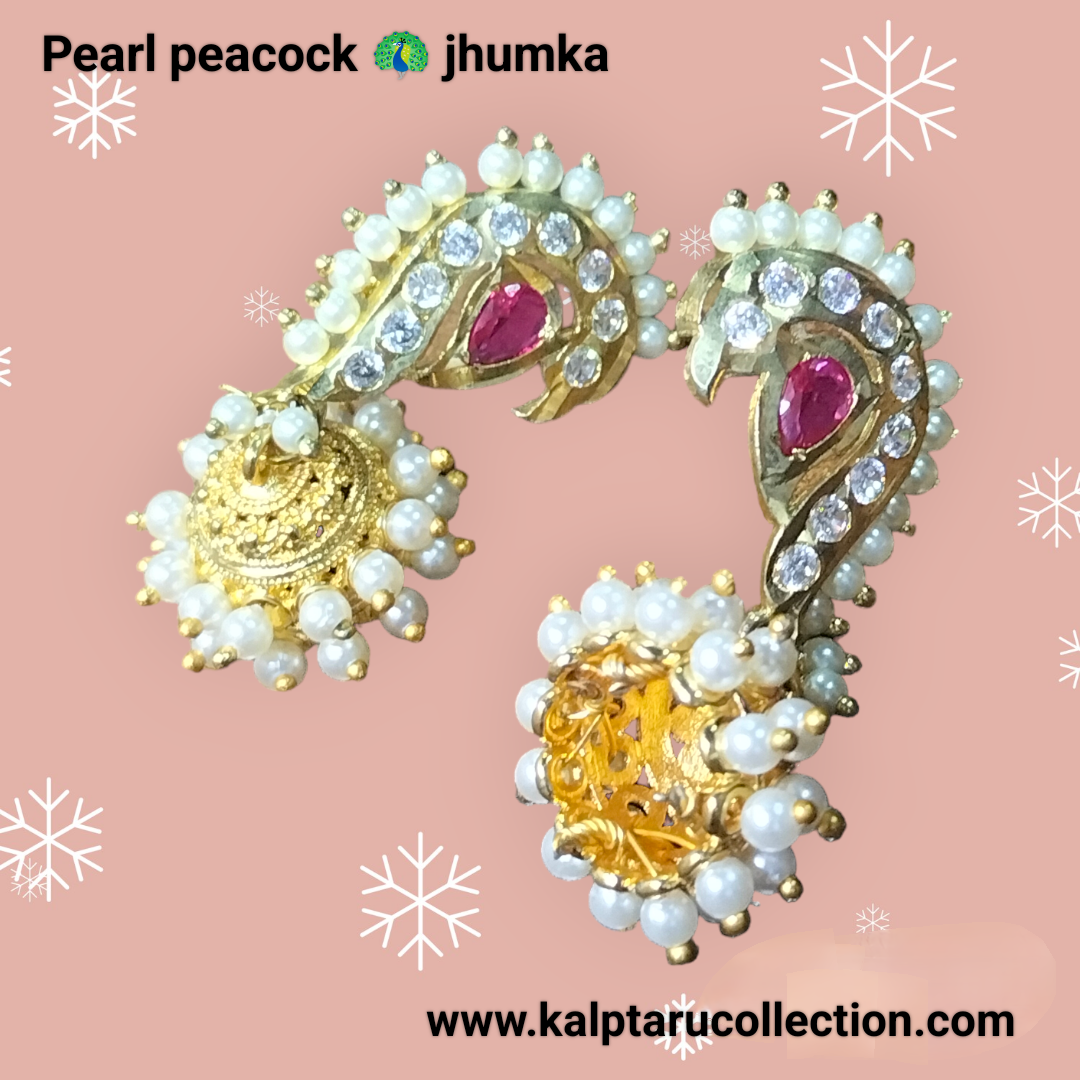 Pearl Peacock Jhumka |Kalptaru Collection |kalptaru11217