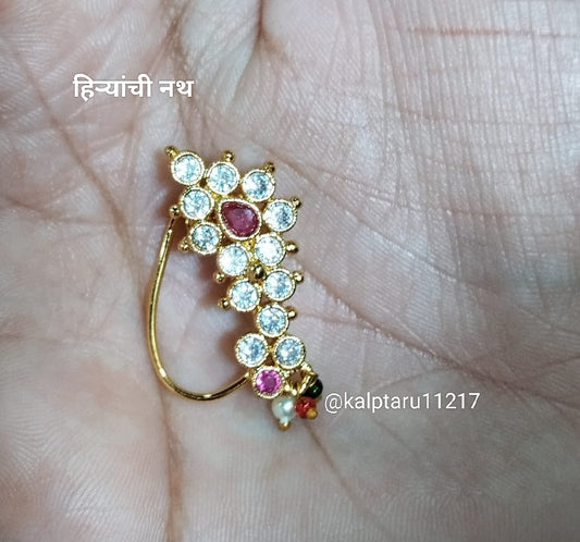Goldplated Diamond Nath