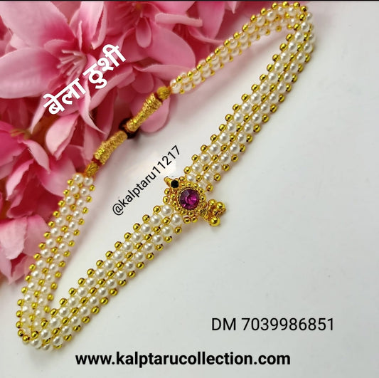 1gm goldplated japan pearl bela thushi set