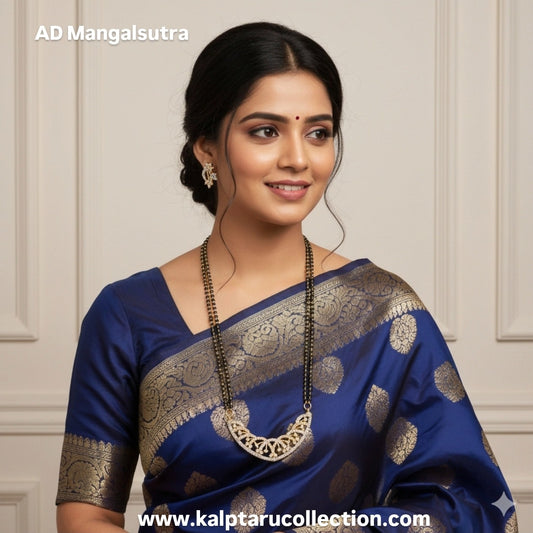 30 Inch Elegant Micro Gold Plated AD Mangalsutra Pendant Set for Women at Kalptaru Collection