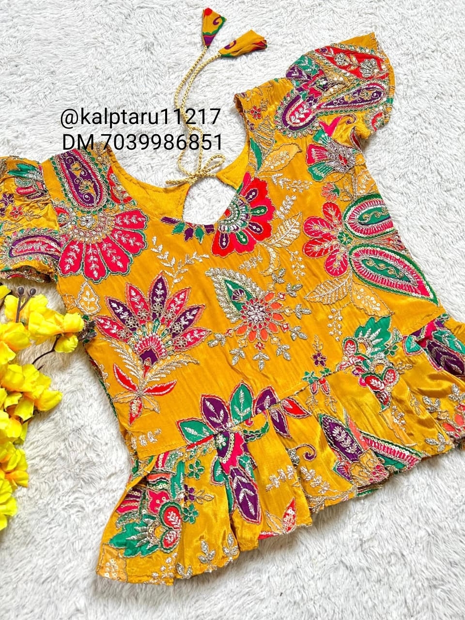 Girls floral lehenga choli festive outfit in garden | Kalptaru Collection