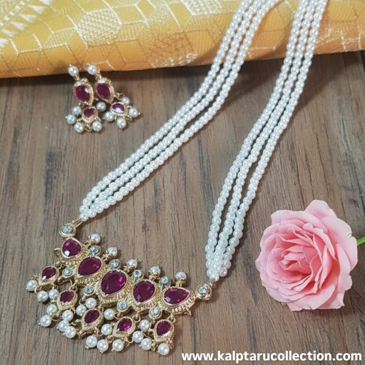 Pink Tanmani set | Pink Pendent Tanmani for woman at kalptaru collection