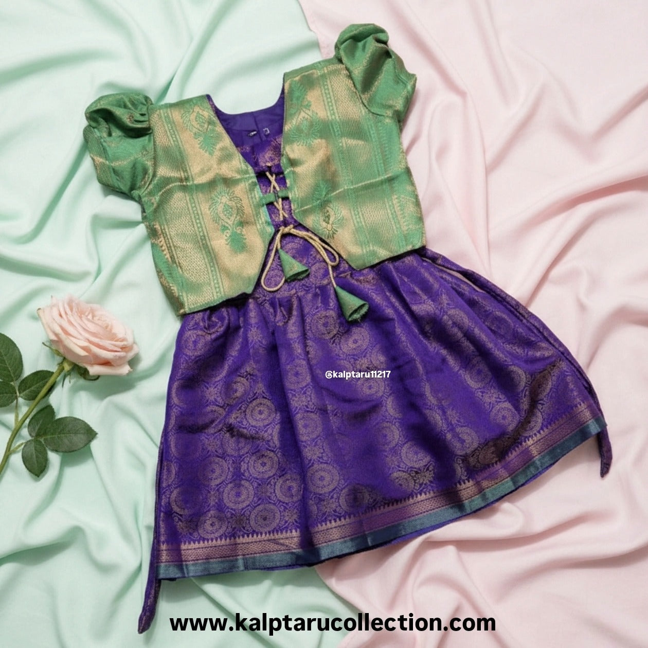 Girls festive wear silk lehenga choli ideal for celebrations | Kalptaru Collection