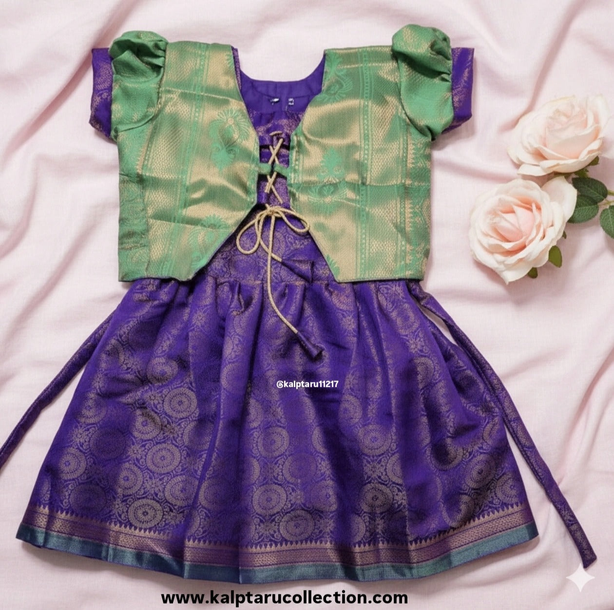 Girls ethnic skirt top outfit ideal for wedding functions | Kalptaru Collection.